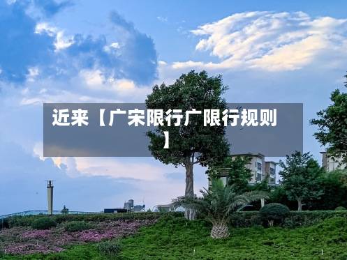 近来【广宋限行广限行规则】