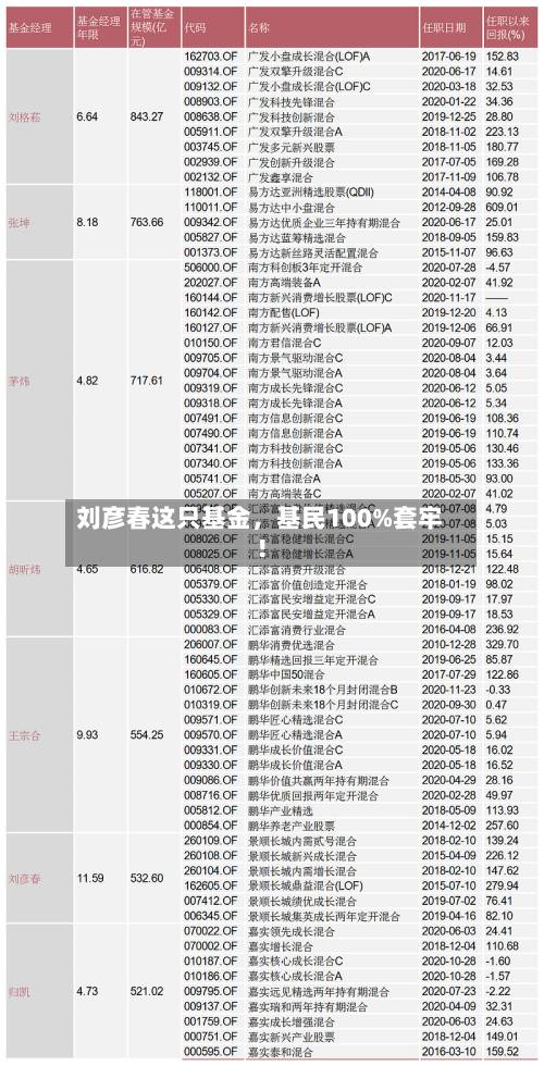 刘彦春这只基金，基民100%套牢！-第2张图片