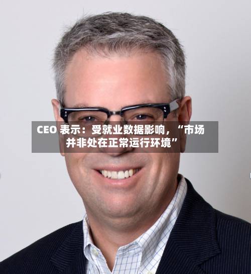CEO 表示：受就业数据影响	，“市场并非处在正常运行环境	”-第2张图片