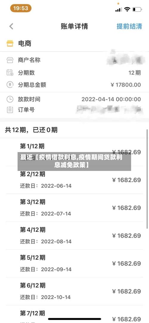 最近【疫情借款利息,疫情期间贷款利息减免政策】
