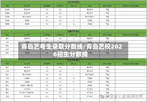 青岛艺考生录取分数线/青岛艺校2026招生分数线-第2张图片