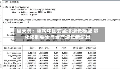 周天勇：重构中国式经济增长模型 量化体制要素与资产增长新逻辑
