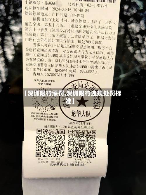 【深圳限行惩罚,深圳限行违规处罚标准】-第2张图片
