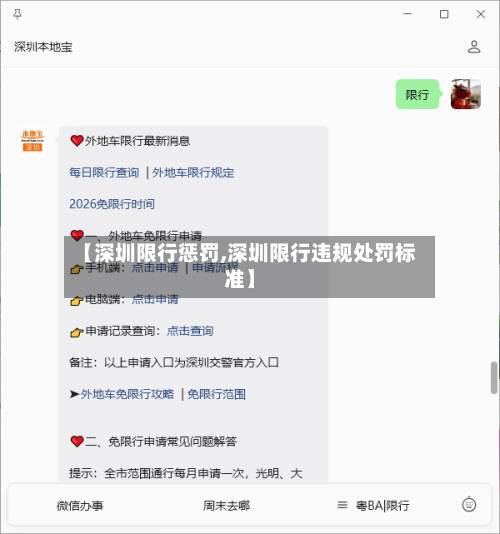 【深圳限行惩罚,深圳限行违规处罚标准】
