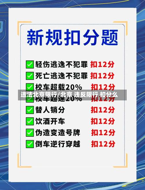 违法北京限行/北京 违反限行 扣分么-第2张图片