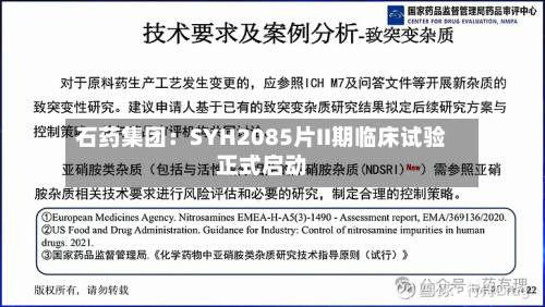 石药集团：SYH2085片II期临床试验正式启动