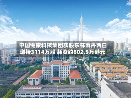 中国健康科技集团获股东林雨丹两日增持3114万股 耗资约802.5万港元-第2张图片