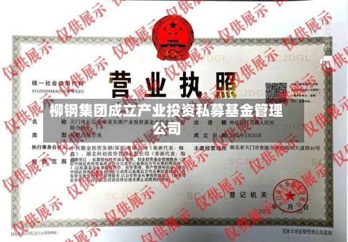 柳钢集团成立产业投资私募基金管理公司-第1张图片