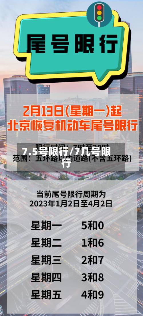 7.5号限行/7几号限行