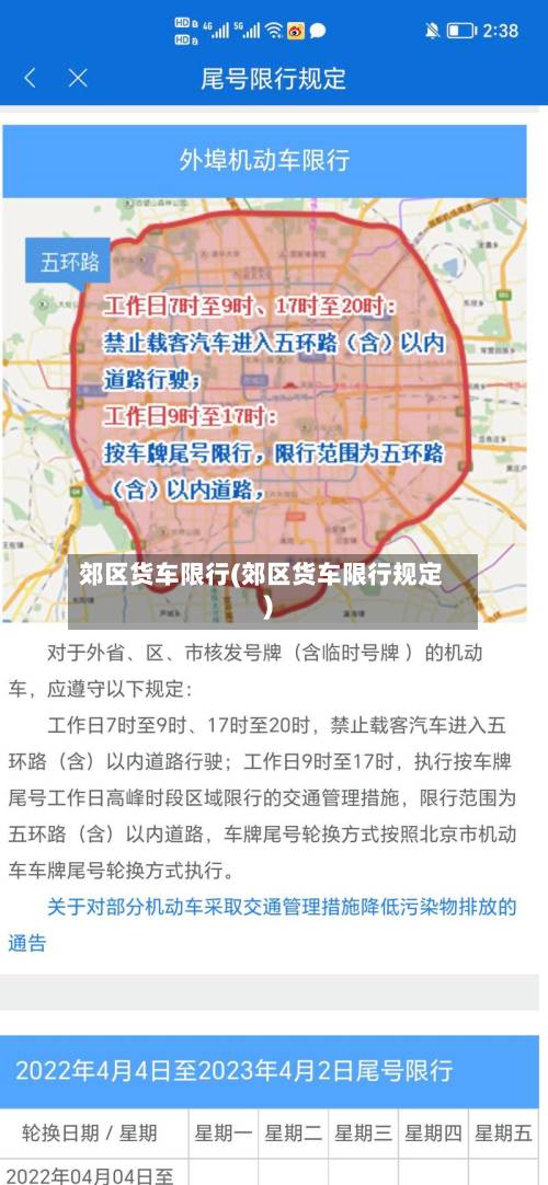 郊区货车限行(郊区货车限行规定)-第3张图片