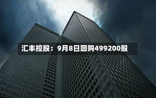 汇丰控股:9月8日回购499200股-第1张图片