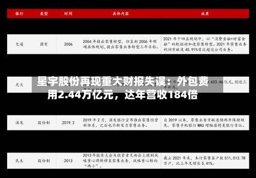 星宇股份再现重大财报失误：外包费用2.44万亿元	，达年营收184倍-第2张图片