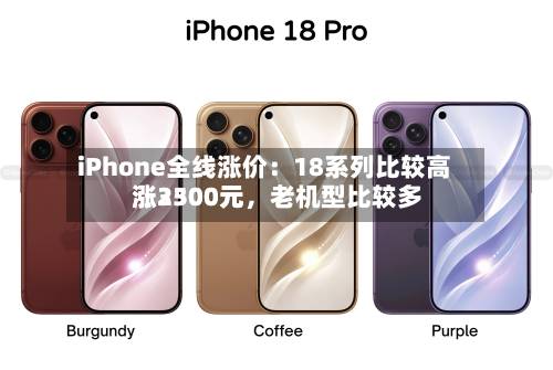 iPhone全线涨价：18系列比较高涨3500元	，老机型比较多涨2300元-第3张图片