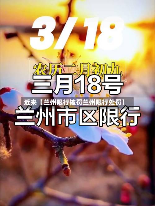 近来【兰州限行被罚兰州限行处罚】-第2张图片