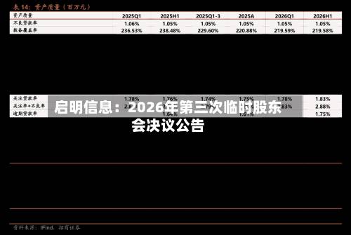 启明信息:2026年第三次临时股东会决议公告-第1张图片