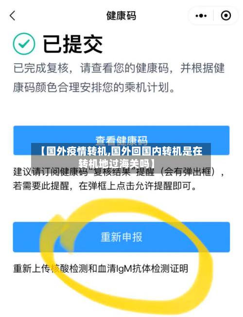 【国外疫情转机,国外回国内转机是在转机地过海关吗】