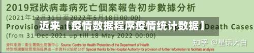 近来【疫情数据程序疫情统计数据】-第3张图片