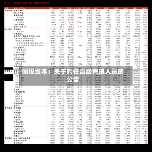 国投资本:关于聘任高级管理人员的公告-第1张图片