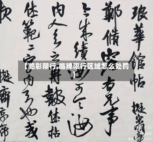 【临彰限行,临牌限行区域怎么处罚】-第3张图片