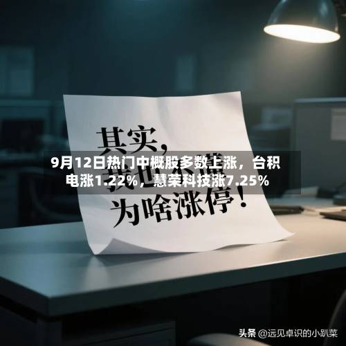 9月12日热门中概股多数上涨，台积电涨1.22%，慧荣科技涨7.25%-第2张图片