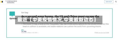 最近【中美疫情情况,中美最新动态】-第2张图片