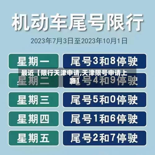 最近【限行天津申请,天津限号申请上路】-第2张图片