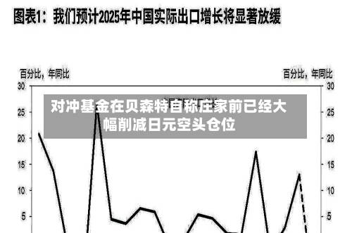 对冲基金在贝森特自称庄家前已经大幅削减日元空头仓位-第2张图片