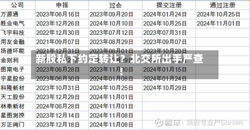 新股私下约定转让?北交所出手严查!-第1张图片