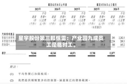 星宇股份第三颗惊雷：产业园九成员工是临时工。