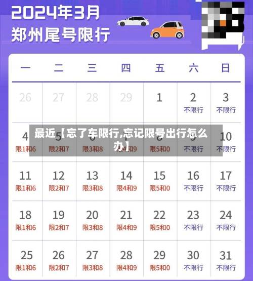 最近【忘了车限行,忘记限号出行怎么办】